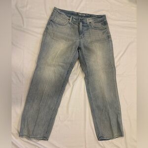 BKE Seth Men 38R Straight Leg Denim Jeans Light Wash Blue Jeans 31 Inseam